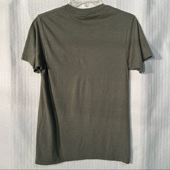 love in faith / fall green and black short sleeve tee size small womens - Picture 3 of 5